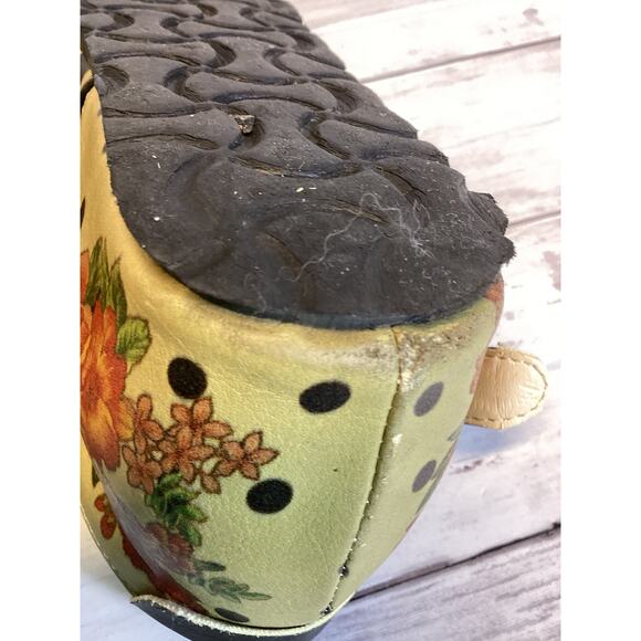 Goby Calceo Vegan Leather Mary Jane Flats Floral Polka Dot US 8–8.5 - Picture 7 of 7